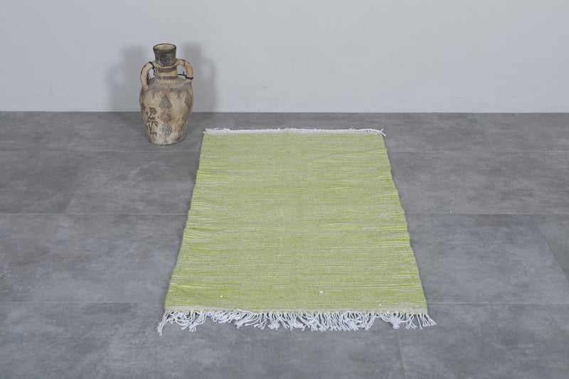 Lime Green Moroccan Rug - 2.6 X 4.8 Feet | Handcrafted Beauty