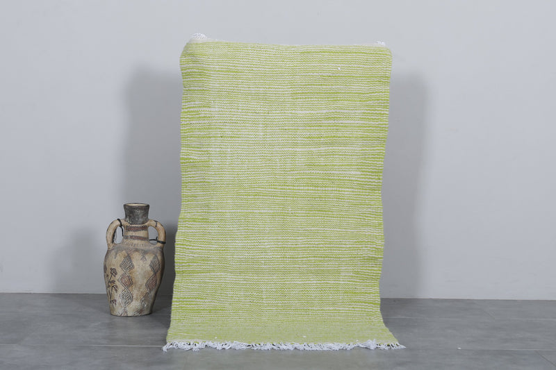 Lime Green Moroccan Rug - 2.6 X 4.8 Feet | Handcrafted Beauty