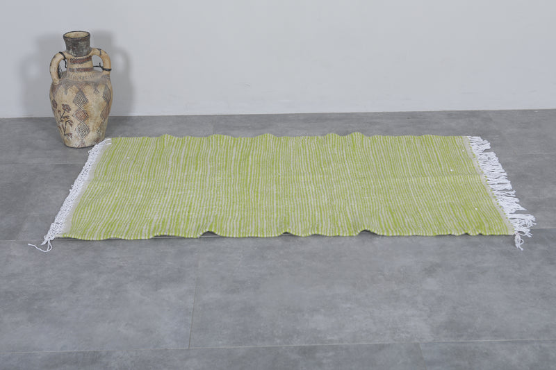 Lime Green Moroccan Rug - 2.6 X 4.8 Feet | Handcrafted Beauty