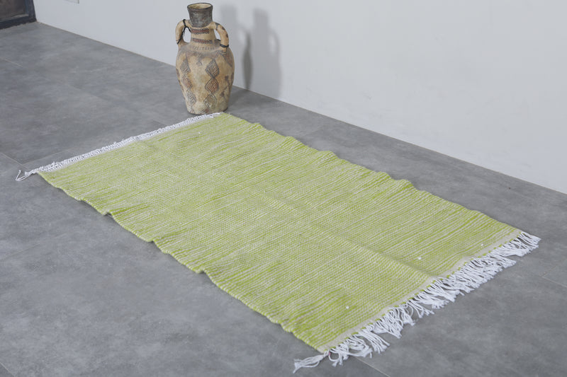 Lime Green Moroccan Rug - 2.6 X 4.8 Feet | Handcrafted Beauty