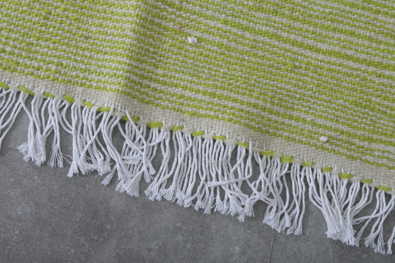Lime Green Moroccan Rug - 2.6 X 4.8 Feet | Handcrafted Beauty