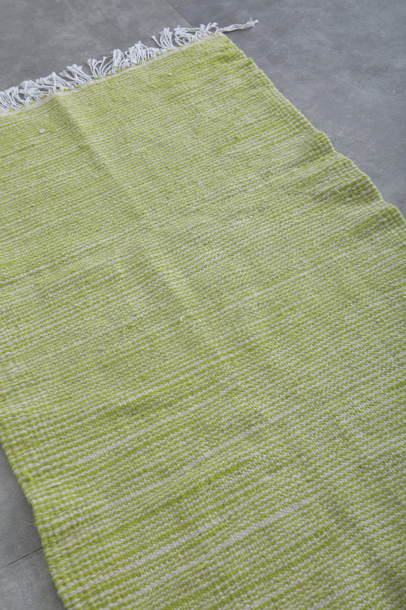 Lime Green Moroccan Rug - 2.6 X 4.8 Feet | Handcrafted Beauty