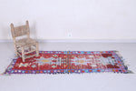 Moroccan berber rug 2.4 X 6.5 Feet - Boucherouite Rugs