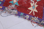 Moroccan berber rug 2.4 X 6.5 Feet - Boucherouite Rugs