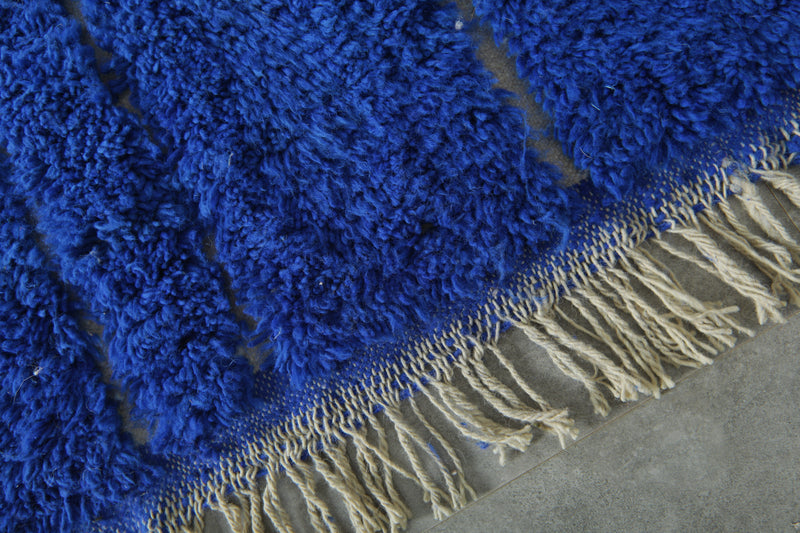 Blue Moroccan Wool Runner – Custom Handmade Rug - Beautiful Rug - custom moroccan rugs