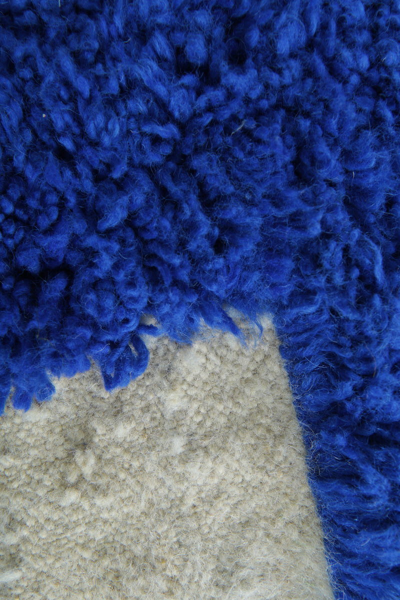 Blue Moroccan Wool Runner – Custom Handmade Rug - Beautiful Rug - custom moroccan rugs