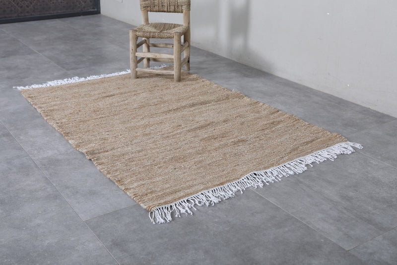 Neutral Moroccan Rug - 3.4 X 5.1 Feet | Handwoven Perfection