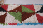 Moroccan berber rug 2.1 X 5.8 Feet - Boucherouite Rugs