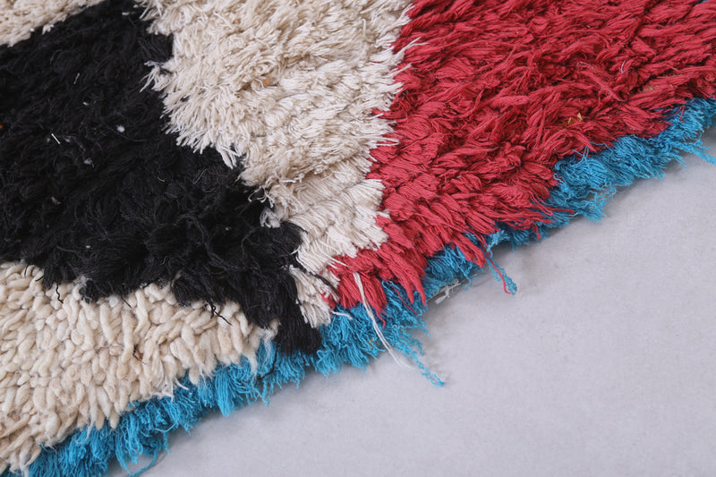 Vibrant Moroccan Berber Rug - 2.1 X 5.8 Feet | Handwoven Artisan Rug - Boucherouite Rugs