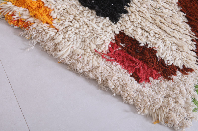 Vibrant Moroccan Berber Rug - 2.1 X 5.8 Feet | Handwoven Artisan Rug - Boucherouite Rugs