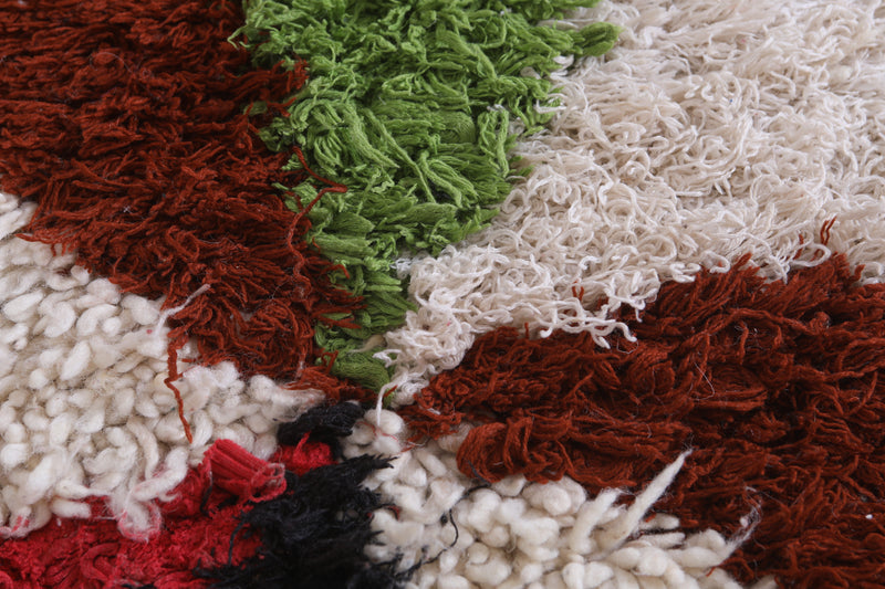 Vibrant Moroccan Berber Rug - 2.1 X 5.8 Feet | Handwoven Artisan Rug - Boucherouite Rugs