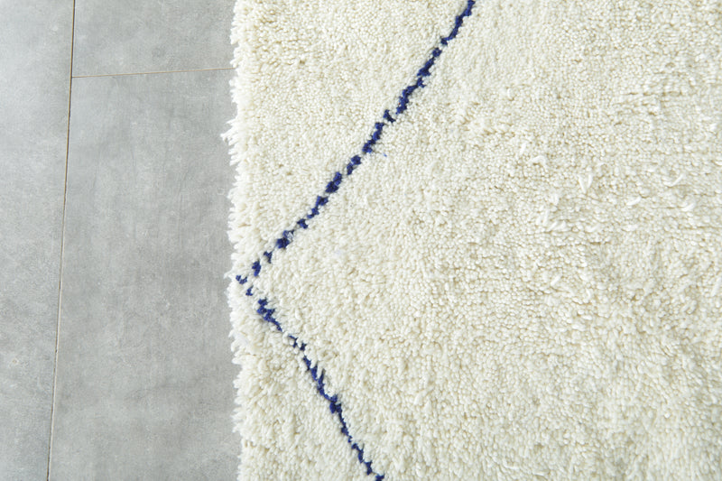 Moroccan beni ouraion rug with Blue diamond lattice - Custom rug