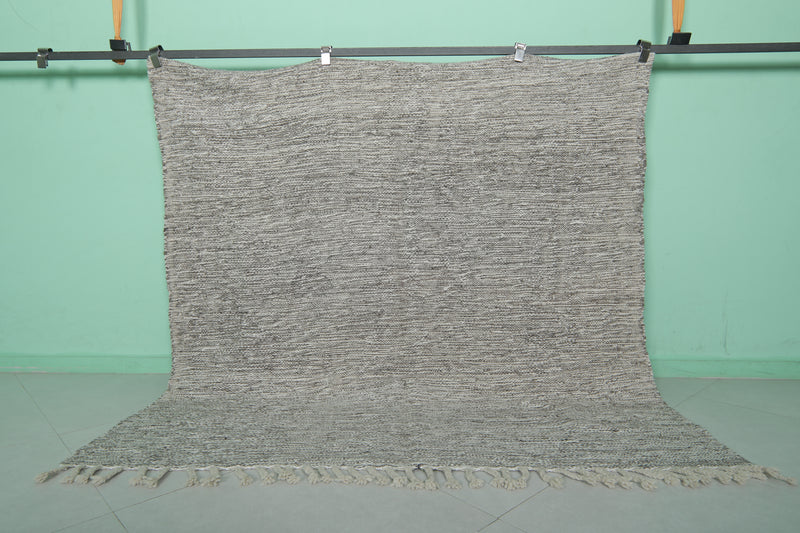 Handwoven Moroccan Rug - 5.9 X 6 Feet | Neutral Tones - Flat woven rugs