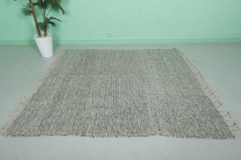 Handwoven Moroccan Rug - 5.9 X 6 Feet | Neutral Tones - Flat woven rugs