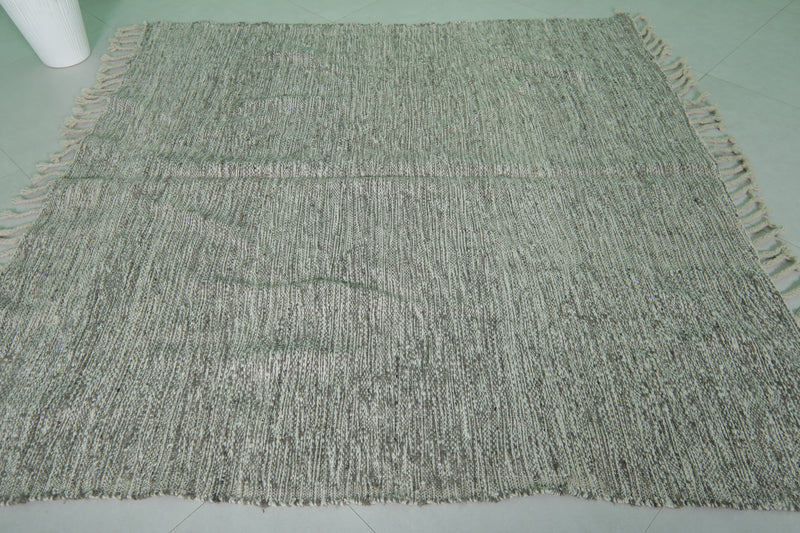 Handwoven Moroccan Rug - 5.9 X 6 Feet | Neutral Tones - Flat woven rugs