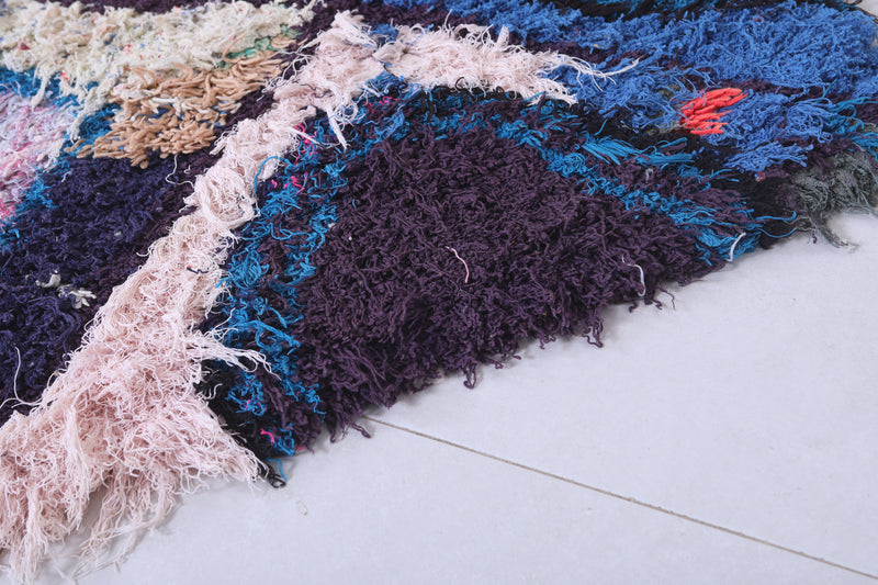 Moroccan Berber Rug – 2.4 x 4.6 Feet – Abstract Colorful Design - Boucherouite Rugs