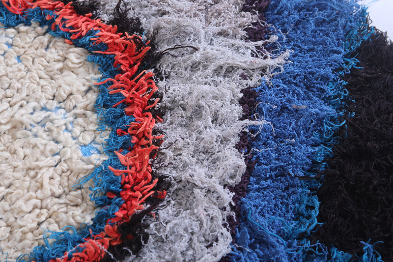 Moroccan Berber Rug – 2.4 x 4.6 Feet – Abstract Colorful Design - Boucherouite Rugs