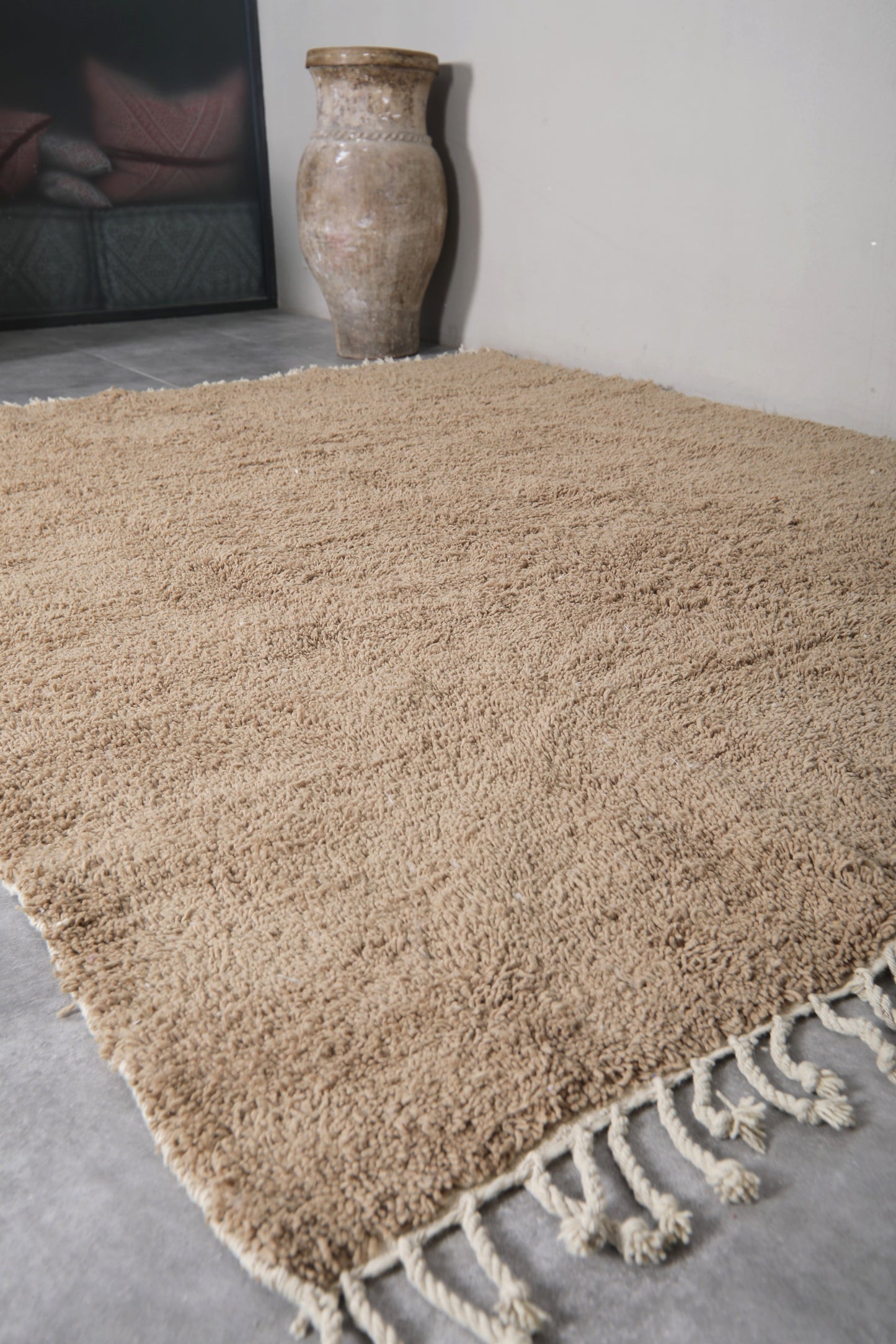 Moroccan beni ourain rug 7.4 X 10 Feet
