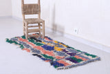 Moroccan berber rug 1.9 X 4.9 Feet - Boucherouite Rugs