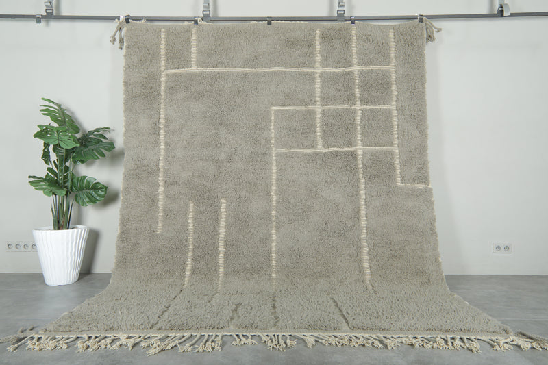 Geometric Handmade wool Moroccan rug - Custom rug