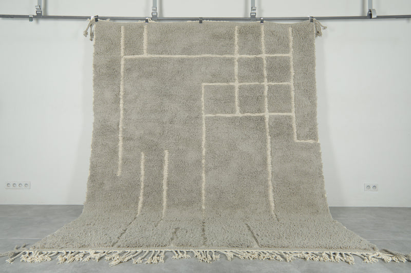 Geometric Handmade wool Moroccan rug - Custom rug