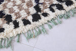 Moroccan berber rug 2.4 X 5.5 Feet - Boucherouite Rugs