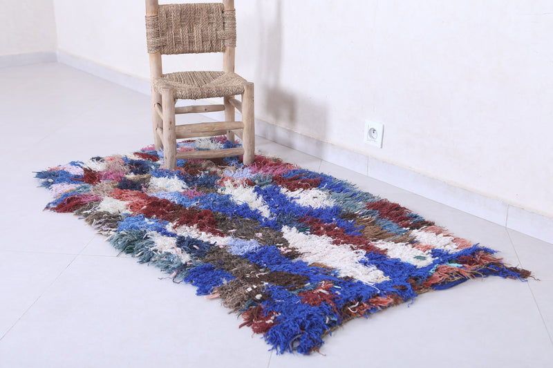 Moroccan Berber Rug - 2.5 X 4.7 ft Multicolor Handmade - Beni ourain rugs