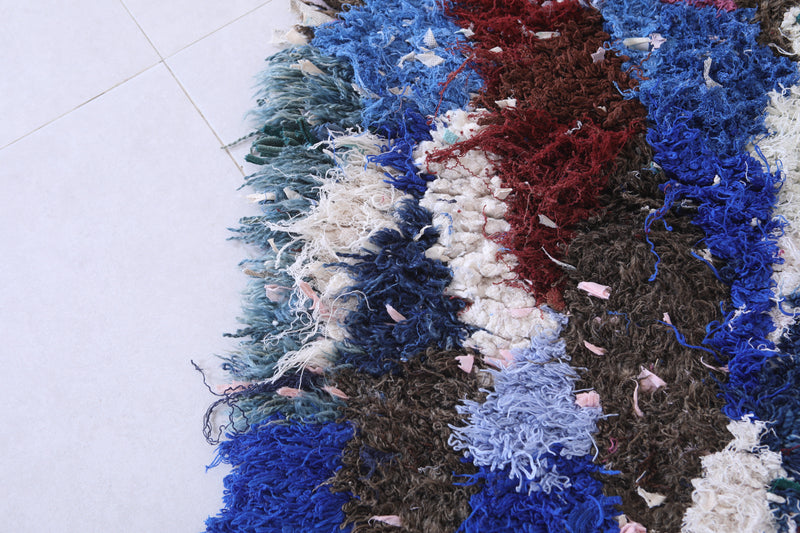 Moroccan Berber Rug - 2.5 X 4.7 ft Multicolor Handmade - Beni ourain rugs