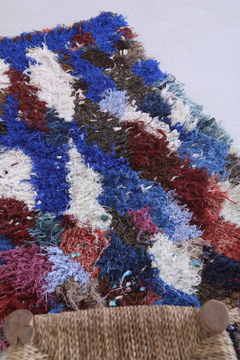 Moroccan Berber Rug - 2.5 X 4.7 ft Multicolor Handmade - Beni ourain rugs