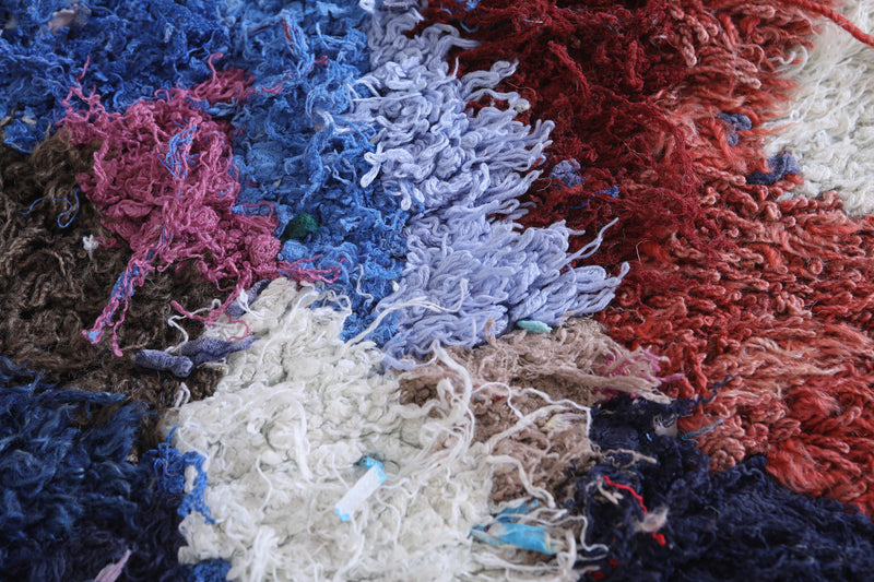 Moroccan Berber Rug - 2.5 X 4.7 ft Multicolor Handmade - Beni ourain rugs