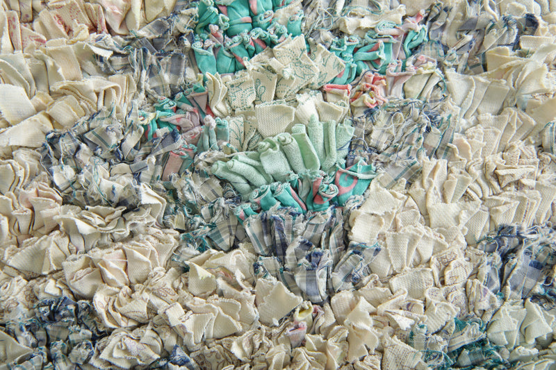 White Moroccan rug - 2.9 ft x 5.5 ft - Handwoven wool rug