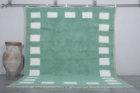 Custom striped Moroccan rug - Handmade Green Berber rug