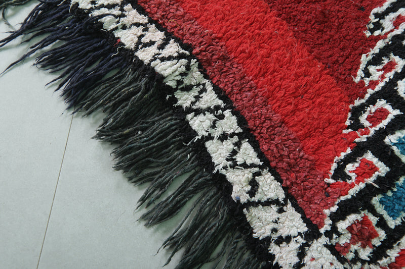 Bold Moroccan Rug 3.6 x 7.8 FT - Geometric Diamond Design - moroccan rug