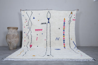 Azilal Berber rug - Moroccan Beni ourain rug - Wool rug
