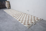 Moroccan checkered runner rug 2.7 X 13 Feet