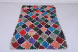 Moroccan berber rug 3 X 5.9 Feet - Boucherouite Rugs