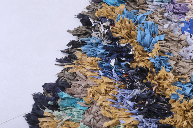 Moroccan Berber Rug – 2.7 x 7.5 Feet – Abstract Multicolored Handwoven Art - DEFERENT MOROCCAN RUGS