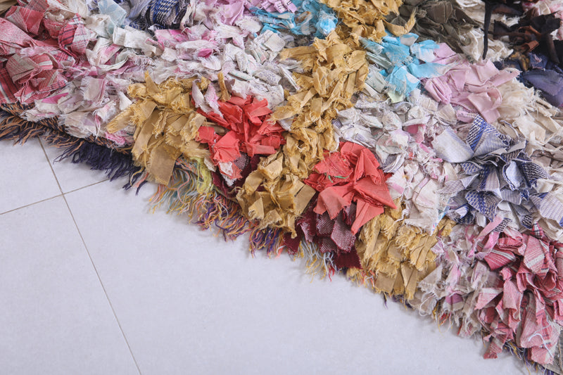 Moroccan Berber Rug – 2.7 x 7.5 Feet – Abstract Multicolored Handwoven Art - DEFERENT MOROCCAN RUGS