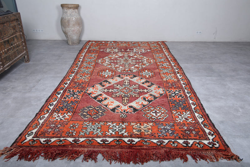 Moroccan Vintage Rug 6.7 x 12.7 Feet – Large Handwoven Berber Carpet - area rugs