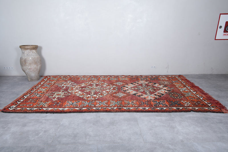 Moroccan Vintage Rug 6.7 x 12.7 Feet – Large Handwoven Berber Carpet - area rugs