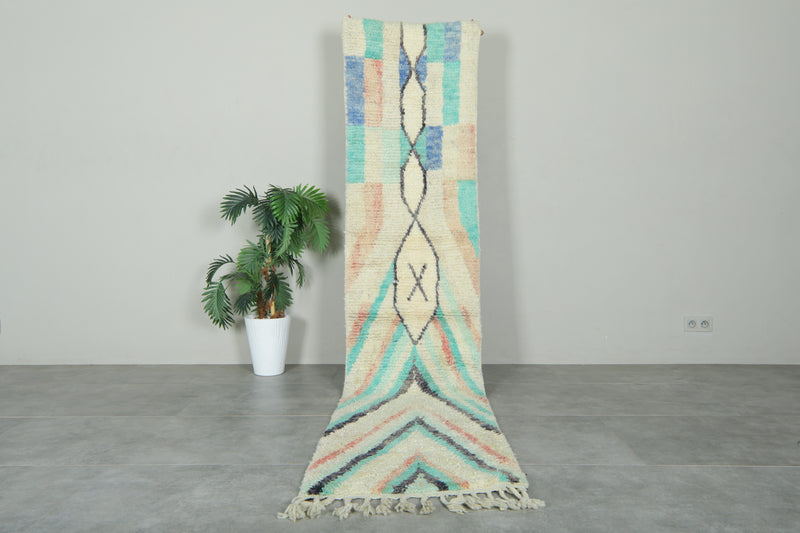 Handwoven Moroccan azilal runner rug - 2.2 ft x 10.1 ft