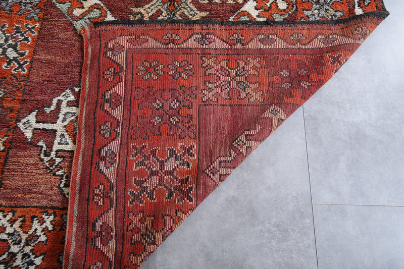 Moroccan Vintage Rug 6.7 x 12.7 Feet – Large Handwoven Berber Carpet - area rugs