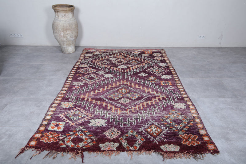 Moroccan Handmade Rug 5.8 x 9.9 Feet – Vintage Wool Berber Carpet - area rugs