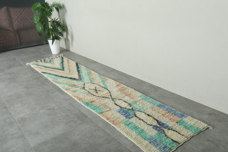 Handwoven Moroccan azilal runner rug - 2.2 ft x 10.1 ft