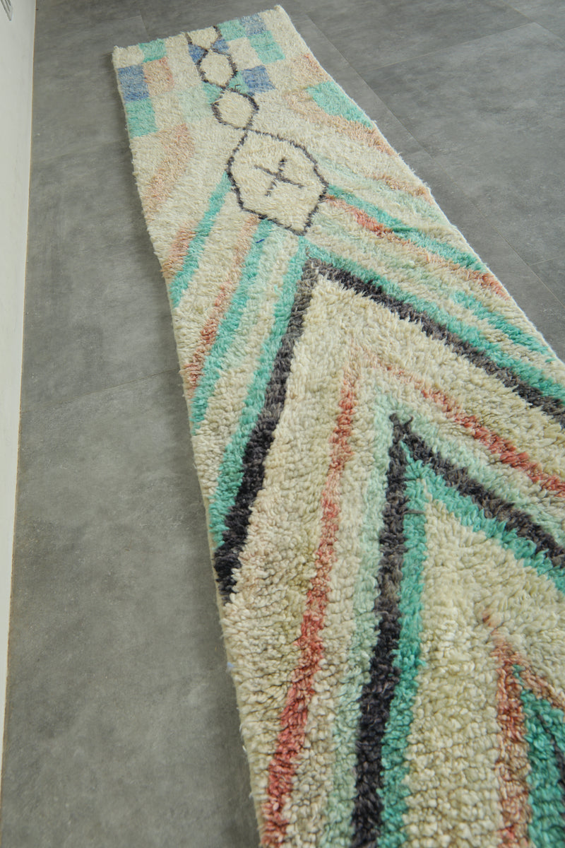 Handwoven Moroccan azilal runner rug - 2.2 ft x 10.1 ft