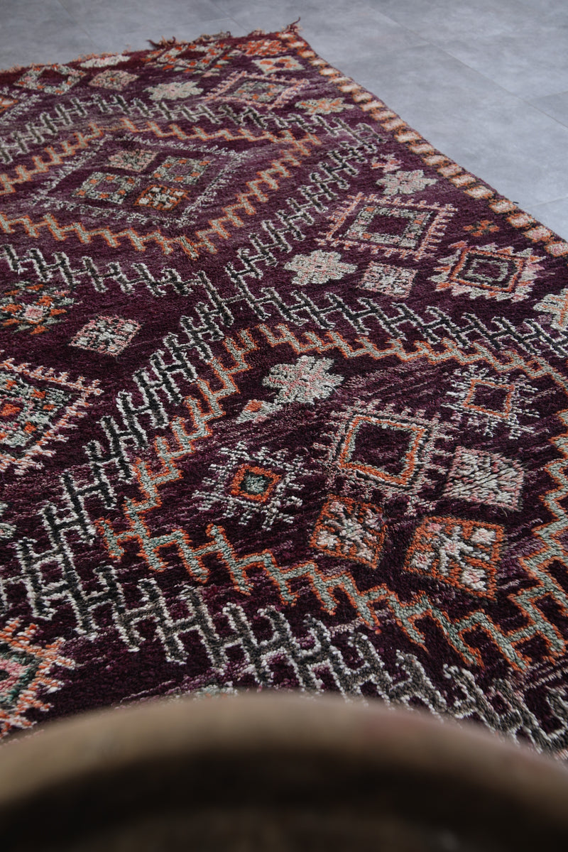 Moroccan Handmade Rug 5.8 x 9.9 Feet – Vintage Wool Berber Carpet - area rugs