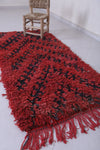 Moroccan berber rug 2.8 X 6 Feet - Boucherouite Rugs