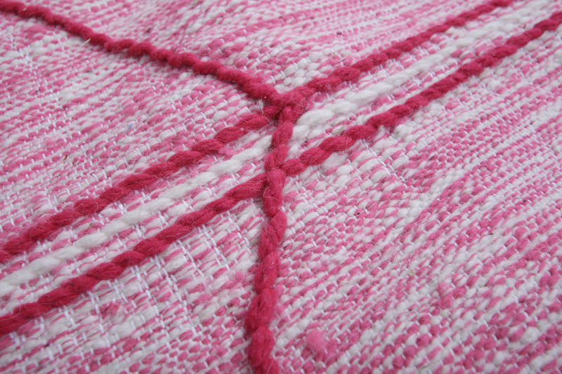 Square Moroccan Rug - 9.9 X 9.9 Feet | Vibrant Pink Geometric Design