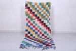 Moroccan berber rug 3.1 X 7 Feet - Boucherouite Rugs