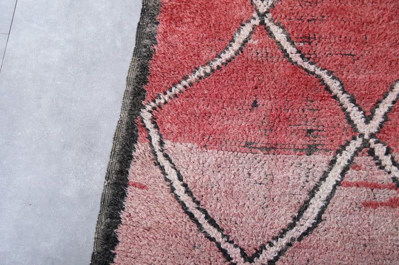 Boujaad Moroccan Rug with Diamond Patterns - 6.3 x 12 Feet - area rugs